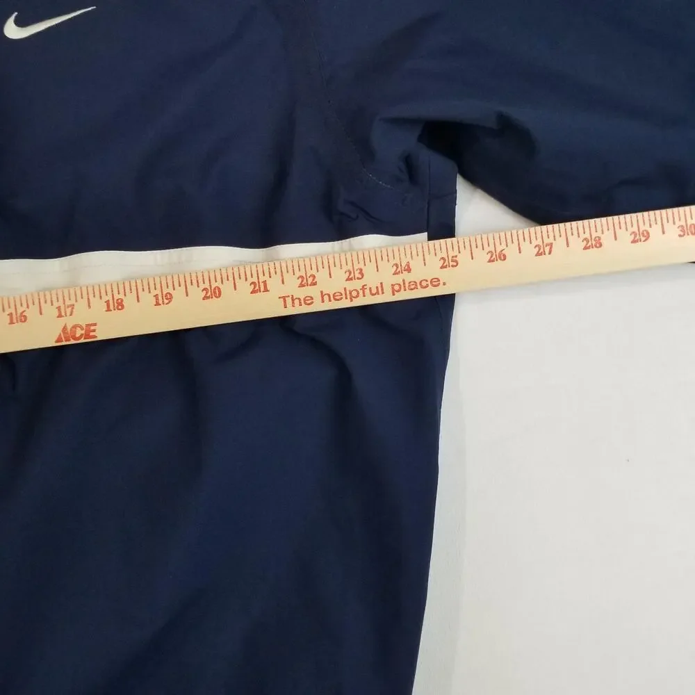 Nike Windbreaker Jacket Mens Large Blue Taped Seams 1/4 Zip Golf Pullover